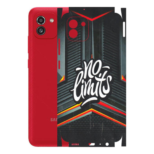 Samsung A/S Series Phone Skins (All Models) - No Limits - 3D Embossed Finish (L-286) Samsung Galaxy A03