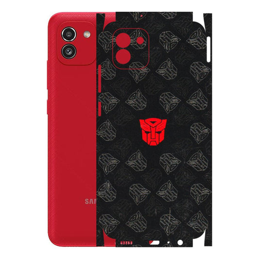Samsung A/S Series Phone Skins (All Models) - Transformers Devastation - 3D Embossed Finish (L-301) Samsung Galaxy A03