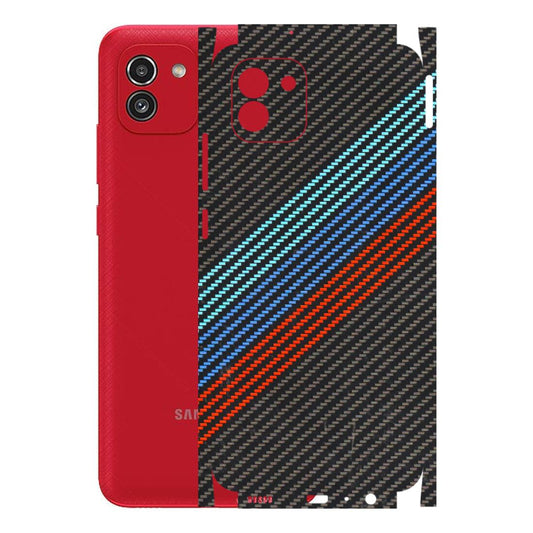Samsung A/S Series Phone Skins (All Models) - Carbon BM - 3D Embossed Finish (L-302) Samsung Galaxy A03