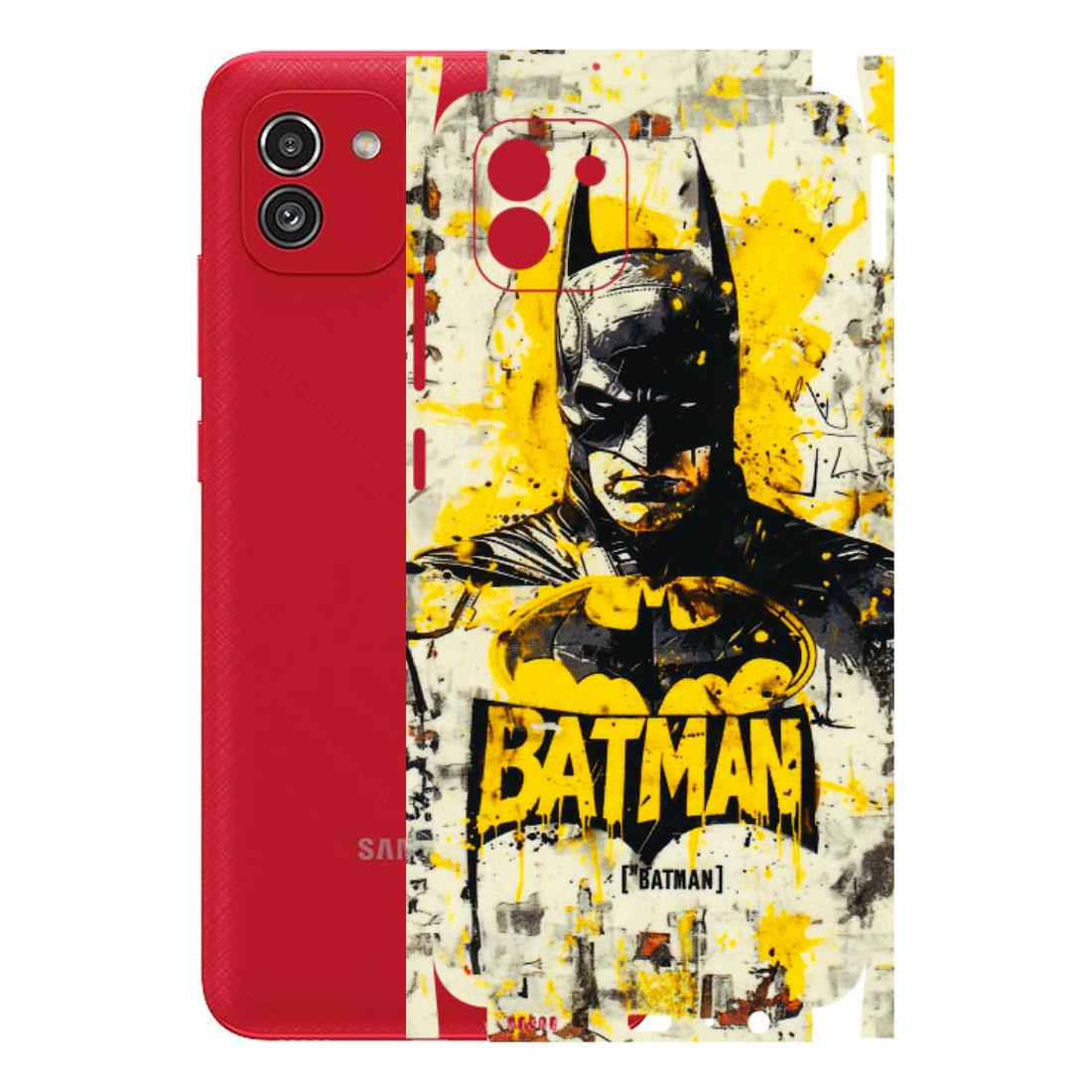Samsung A/S Series Phone Skins (All Models) - Batman Yellow BT - 3D Embossed Finish (L-304) Samsung Galaxy A03