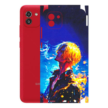 Samsung A/S Series Phone Skins (All Models) - Sanji Vinsmoke One Piece - 3D Embossed Finish (L-319) Samsung Galaxy A03