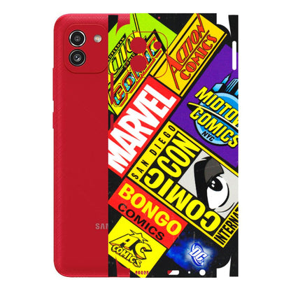 Samsung A/S Series Phone Skins (All Models) - Bongo Comic Con - 3D Embossed Finish (L-325) Samsung Galaxy A03
