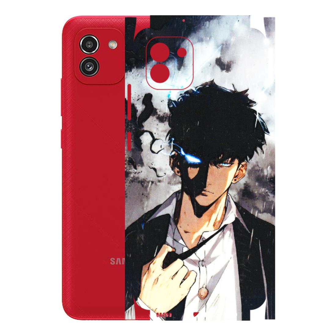 Samsung A/S Series Phone Skins (All Models) - Sung Jinwoo Manhwa Anime - 3D Embossed Finish (L-328) Samsung Galaxy A03