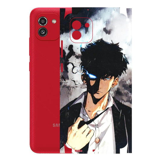 Samsung A/S Series Phone Skins (All Models) - Sung Jinwoo Manhwa Anime - 3D Embossed Finish (L-328) Samsung Galaxy A03