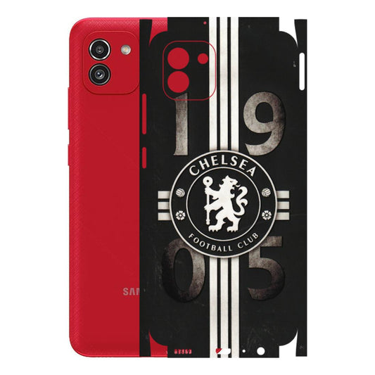 Samsung A/S Series Phone Skins (All Models) - Chelsea Fan Club - 3D Embossed Finish (L-36) Samsung Galaxy A03