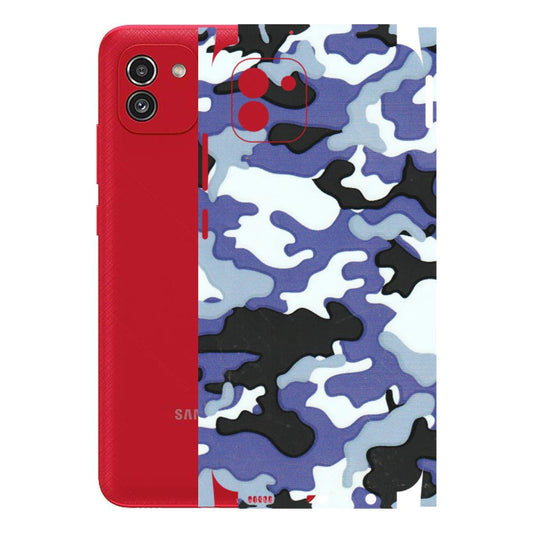 Samsung A/S Series Phone Skins (All Models) - Powerfull Military Camoflauge - 3D Embossed Finish (L-49) Samsung Galaxy A03