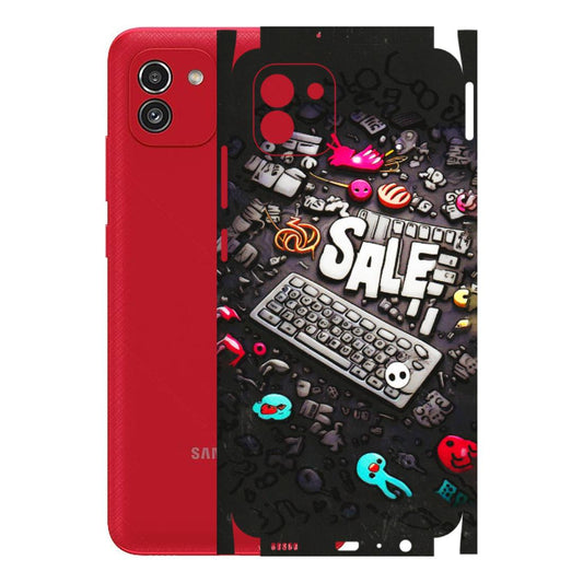 Samsung A/S Series Phone Skins (All Models) - Gadgets Sale - 3D Embossed Finish (L-50) Samsung Galaxy A03