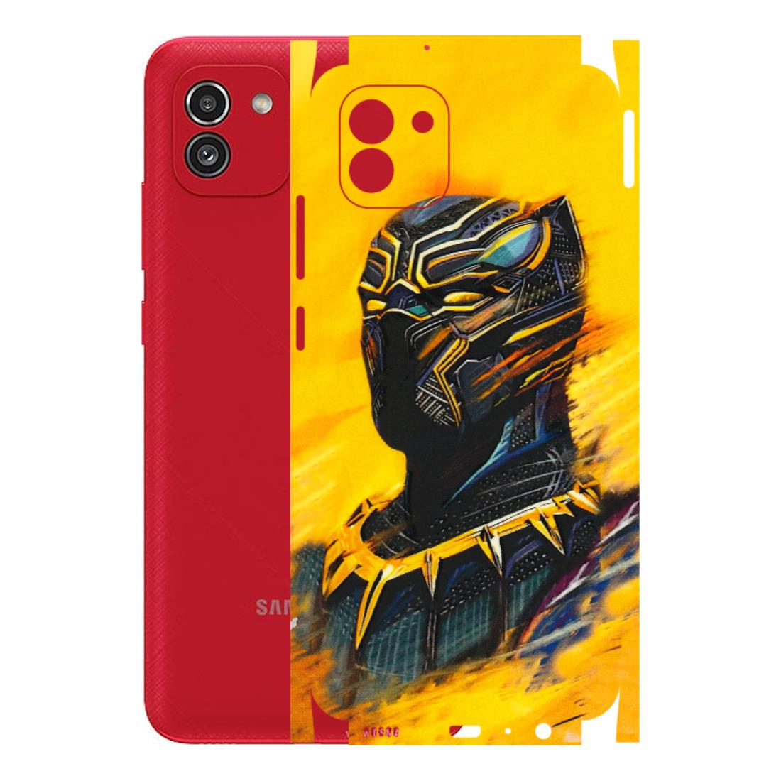 Samsung A/S Series Phone Skins (All Models) - Yellow Panther - 3D Embossed Finish (L-54) Samsung Galaxy A03