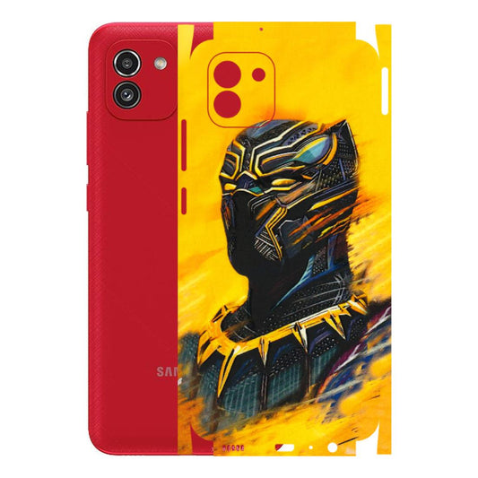 Samsung A/S Series Phone Skins (All Models) - Yellow Panther - 3D Embossed Finish (L-54) Samsung Galaxy A03
