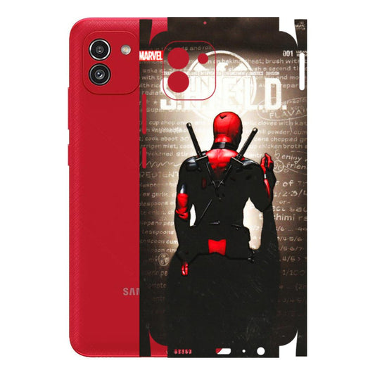 Samsung A/S Series Phone Skins (All Models) - Deadpool - 3D Embossed Finish (L-56) Samsung Galaxy A03