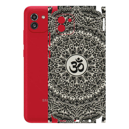 Samsung A/S Series Phone Skins (All Models) - Aum Elegant Mandala - 3D Embossed Finish (L-62) Samsung Galaxy A03