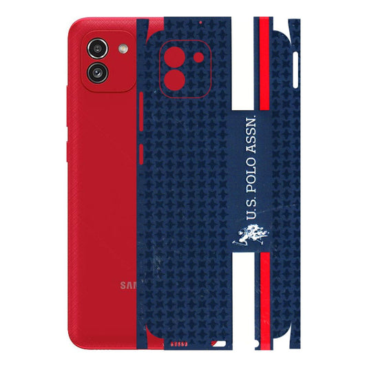 Samsung A/S Series Phone Skins (All Models) - US POLO Designer Brand - 3D Embossed Finish (L-65) Samsung Galaxy A03