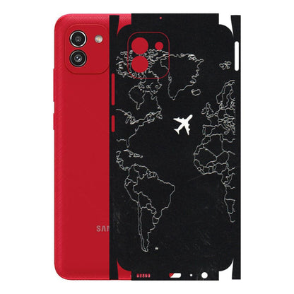 Samsung A/S Series Phone Skins (All Models) - Never Ending Travel - 3D Embossed Finish (L-79) Samsung Galaxy A03
