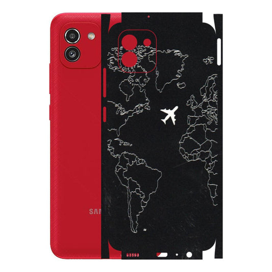 Samsung A/S Series Phone Skins (All Models) - Never Ending Travel - 3D Embossed Finish (L-79) Samsung Galaxy A03