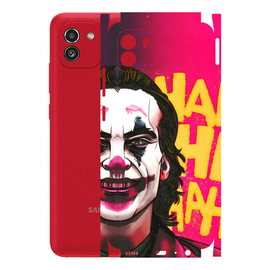 Samsung A/S Series Phone Skins (All Models) - Joker Evil Laugh - 3D Embossed Finish (L-97) Samsung Galaxy A03