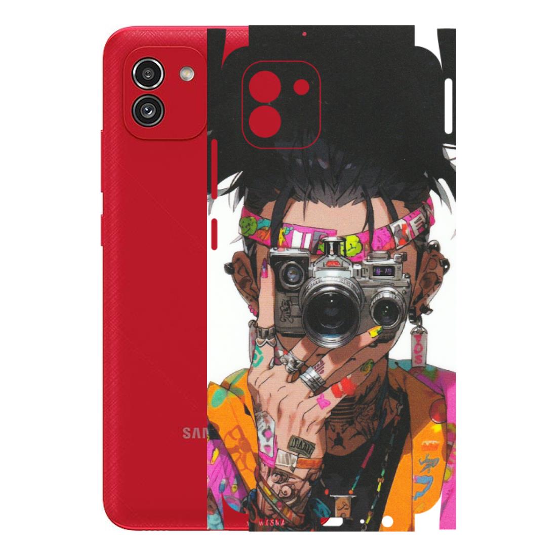 Samsung A/S Series Phone Skins (All Models) - Camera Lover Girl - Matte Finish (M-09) Samsung Galaxy A03
