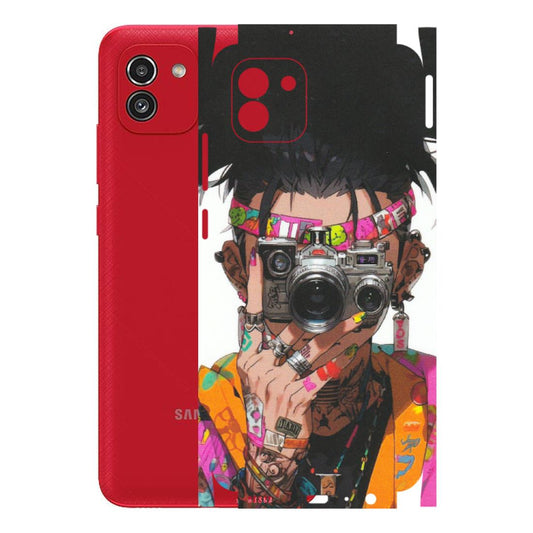 Samsung A/S Series Phone Skins (All Models) - Camera Lover Girl - Matte Finish (M-09) Samsung Galaxy A03