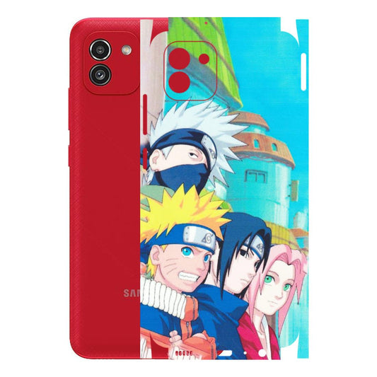 Samsung A/S Series Phone Skins (All Models) - Team Minato And Kakashi - Matte Finish (M-101) Samsung Galaxy A03