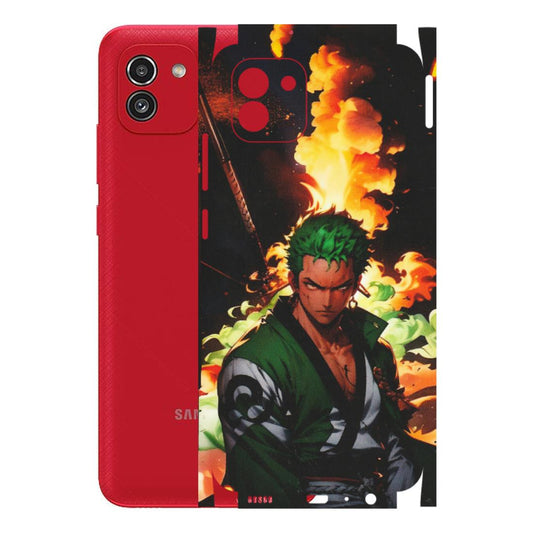 Samsung A/S Series Phone Skins (All Models) - Roronoa Zoro - Matte Finish (M-102) Samsung Galaxy A03
