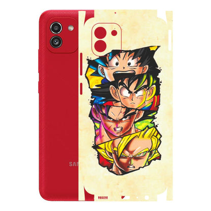 Samsung A/S Series Phone Skins (All Models) - Angry Multi Anime - Matte Finish (M-113) Samsung Galaxy A03