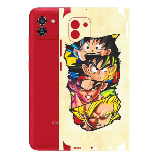 Samsung A/S Series Phone Skins (All Models) - Angry Multi Anime - Matte Finish (M-113) Samsung Galaxy A03