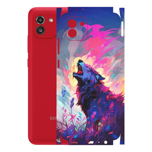 Samsung A/S Series Phone Skins (All Models) - New Wild Wolf Abstract - Matte Finish (M-125) Samsung Galaxy A03