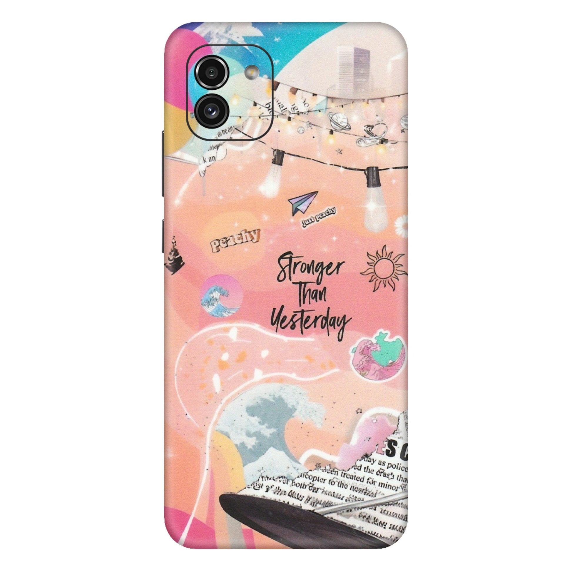 Samsung A/S Series Phone Skins (All Models) - Stronger Then Yesterday - Matte Finish (M-128) Samsung Galaxy A03