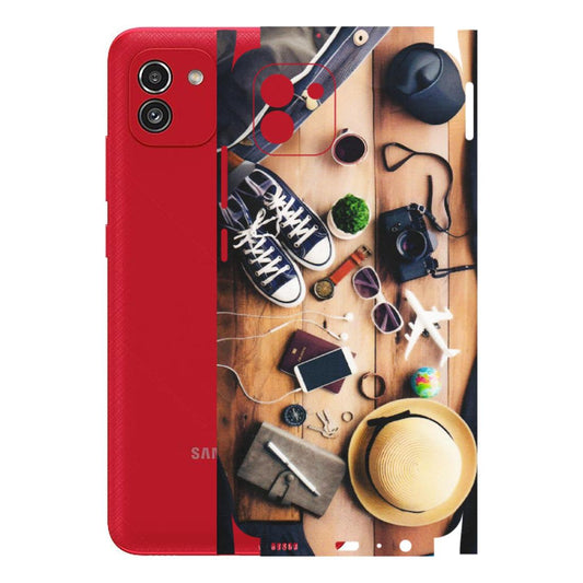 Samsung A/S Series Phone Skins (All Models) - Travel Wanderlust - Matte Finish (M-133) Samsung Galaxy A03