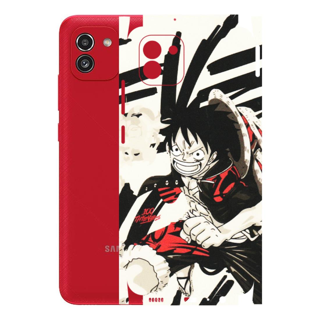 Samsung A/S Series Phone Skins (All Models) - Monkey D.Luffy Manga Anime - Matte Finish (M-145) Samsung Galaxy A03