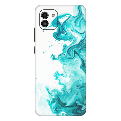 Samsung A/S Series Phone Skins (All Models) - Sky Blue Abstract Colour - Matte Finish (M-146) Samsung Galaxy A03