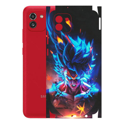 Samsung A/S Series Phone Skins (All Models) - Angry Goku Dragon Ball Anime - Matte Finish (M-150) Samsung Galaxy A03