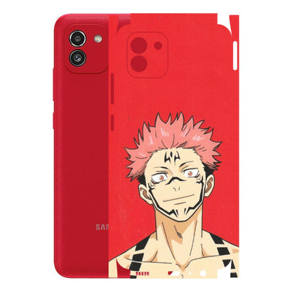 Samsung A/S Series Phone Skins (All Models) - Ryomen Sukuna Fun Anime - Matte Finish (M-153) Samsung Galaxy A03