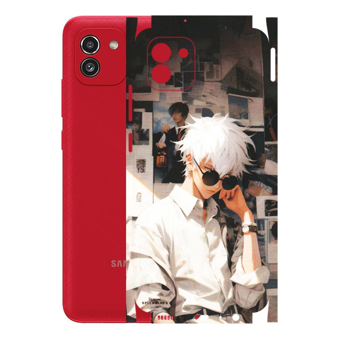 Samsung A/S Series Phone Skins (All Models) - Gojo Satoru Jujustu Kaisen Anime - Matte Finish (M-156) Samsung Galaxy A03