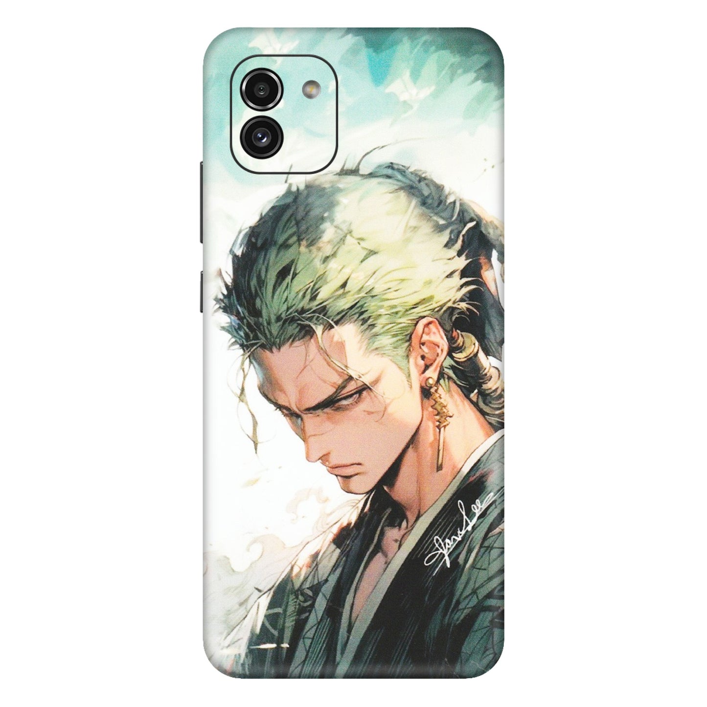 Samsung A/S Series Phone Skins (All Models) - Pirate Hunter One Piece Anime - Matte Finish (M-157) Samsung Galaxy A03