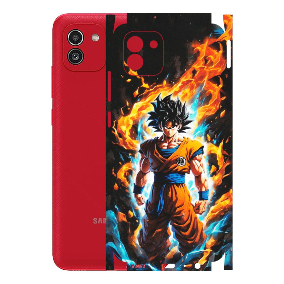 Samsung A/S Series Phone Skins (All Models) - Goku Transformation Anime - Matte Finish (M-159) Samsung Galaxy A03