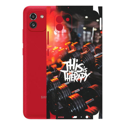 Samsung A/S Series Phone Skins (All Models) - GYM Lover Therapy - Matte Finish (M-160) Samsung Galaxy A03