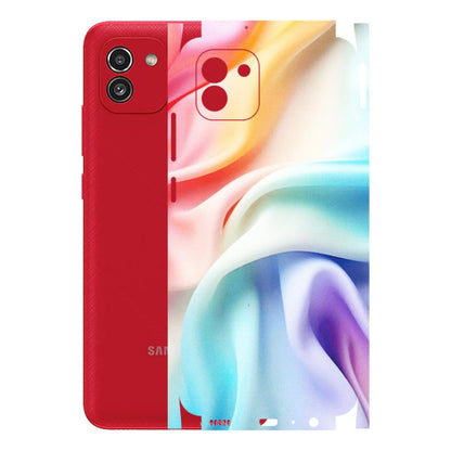 Samsung A/S Series Phone Skins (All Models) - Colourful Silk Cloth - Matte Finish (M-165) Samsung Galaxy A03