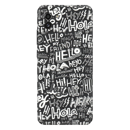 Samsung A/S Series Phone Skins (All Models) - Hi Hello Doodles - Matte Finish (M-25) Samsung Galaxy A03