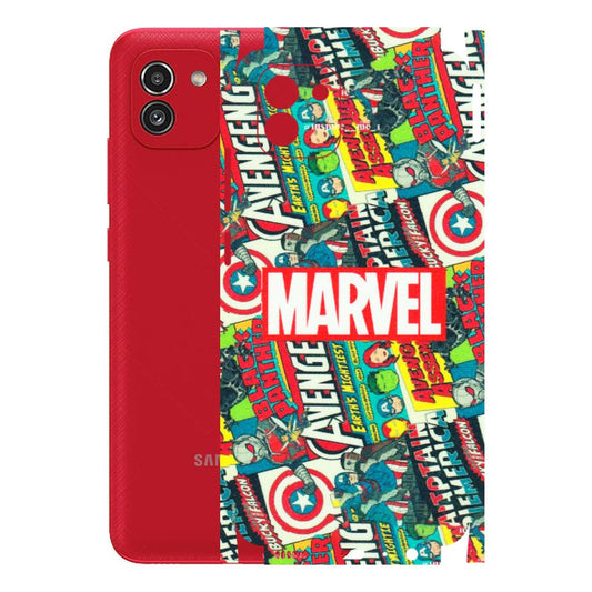 Samsung A/S Series Phone Skins (All Models) - Marvel Comic Lover - Matte Finish (M-30) Samsung Galaxy A03