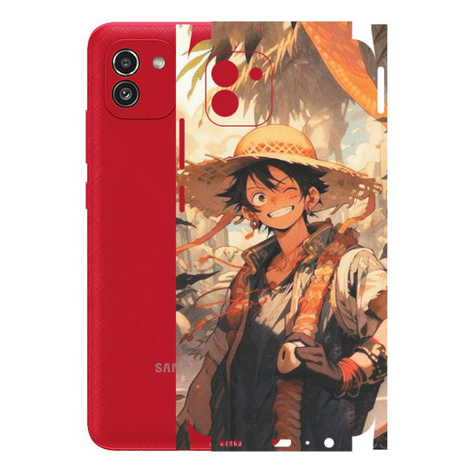 Samsung A/S Series Phone Skins (All Models) - Anime Character Smile - Matte Finish (M-33) Samsung Galaxy A03