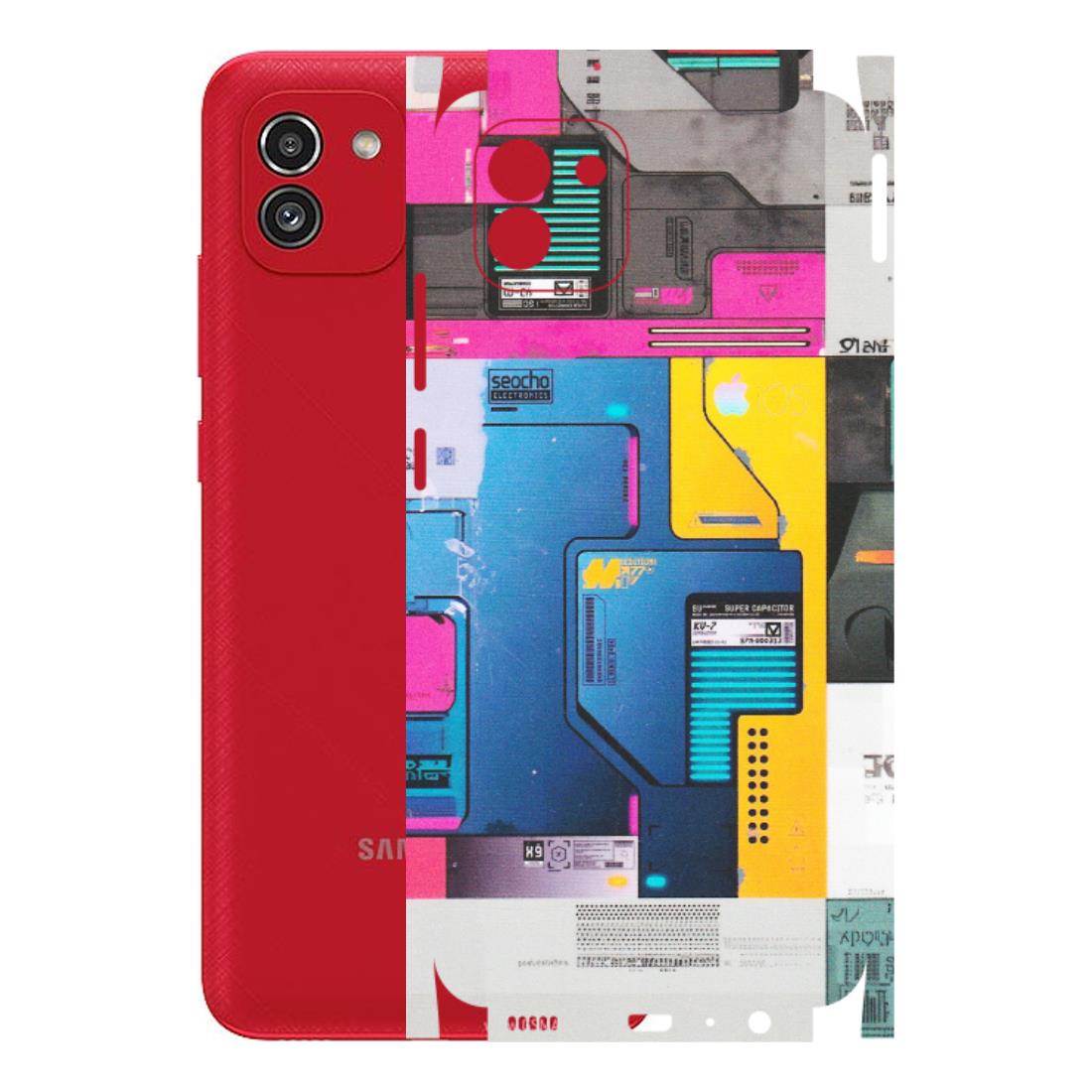 Samsung A/S Series Phone Skins (All Models) - Colourfull Motherboard Internals - Matte Finish (M-55) Samsung Galaxy A03