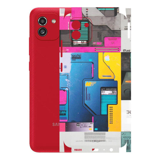 Samsung A/S Series Phone Skins (All Models) - Colourfull Motherboard Internals - Matte Finish (M-55) Samsung Galaxy A03