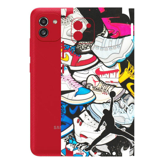 Samsung A/S Series Phone Skins (All Models) - Jordan Sneakers Fan - Matte Finish (M-80) Samsung Galaxy A03