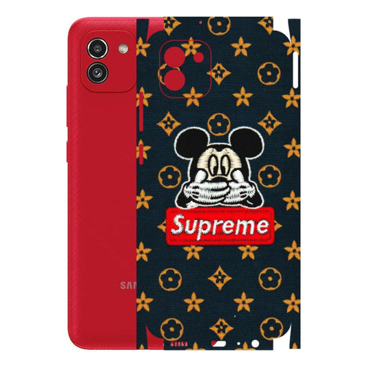Samsung A/S Series Phone Skins (All Models) - Mickey Supreme - Matte Finish (M-83) Samsung Galaxy A03