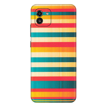 Samsung A/S Series Phone Skins (All Models) - Colourful Stripes Soothing Effect - Matte Finish (M-86) Samsung Galaxy A03