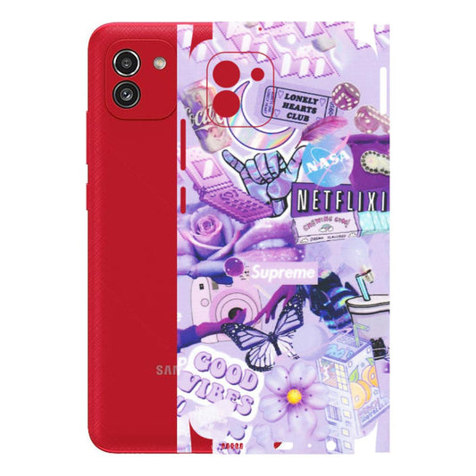 Samsung A/S Series Phone Skins (All Models) - Supreme Purple Magic - Matte Finish (M-88) Samsung Galaxy A03