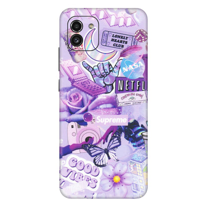 Samsung A/S Series Phone Skins (All Models) - Supreme Purple Magic - Matte Finish (M-88) Samsung Galaxy A03