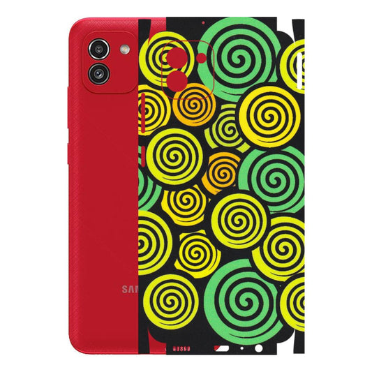 Samsung A/S Series Phone Skins (All Models) - Crazy Spiral - Matte Finish (M-91) Samsung Galaxy A03