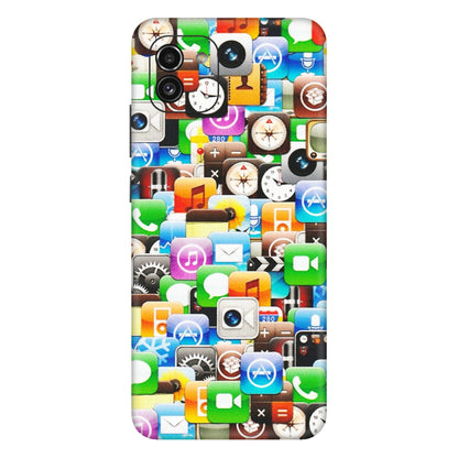 Samsung A/S Series Phone Skins (All Models) - All Apple Icons - Matte Finish (M-93) Samsung Galaxy A03