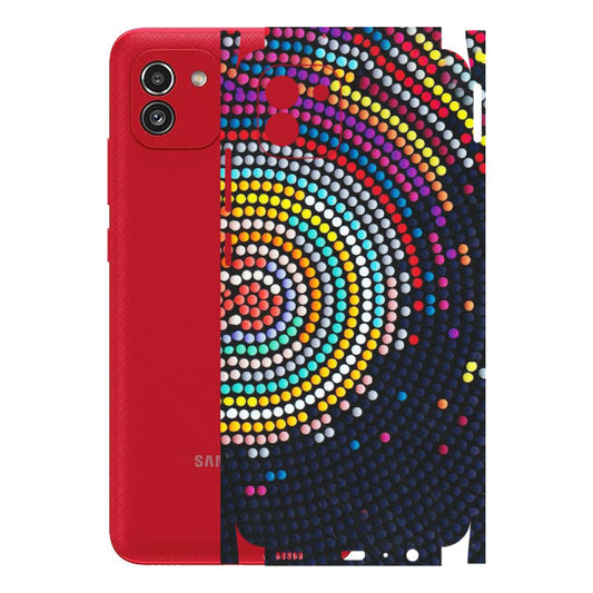 Samsung A/S Series Phone Skins (All Models) - Rainbow Dot Mandala - Matte Finish (M-97) Samsung Galaxy A03